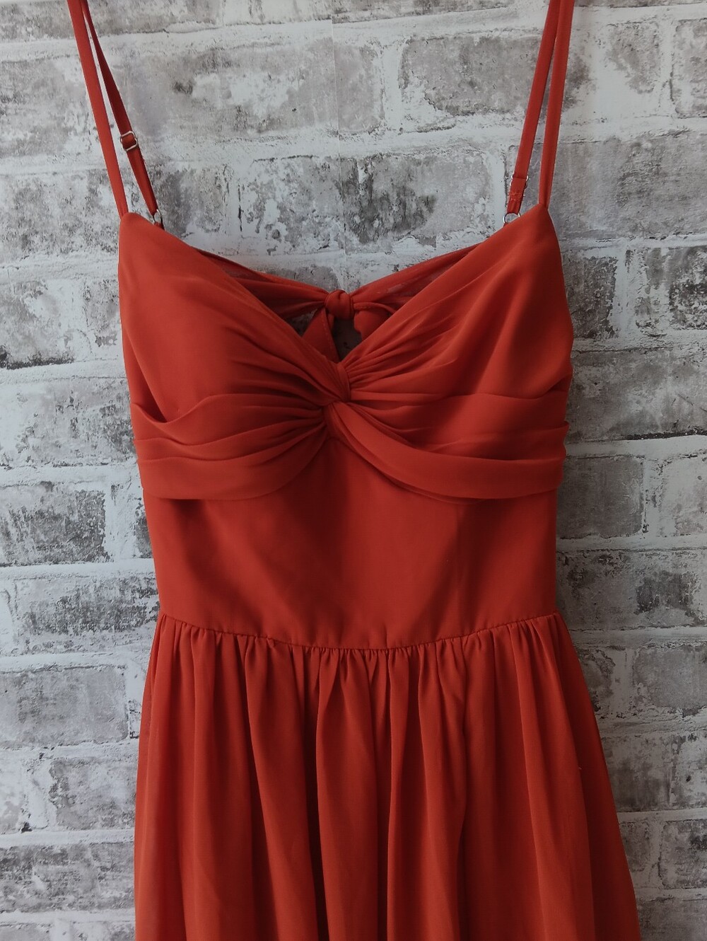 orange prom/bridesmaid dress